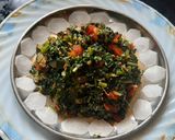 A picture of step 5 of Raddish leafy vegetable sabji.