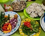 Foto langkah ke 2 dari resep Sayur Lombok Tempe Mlanding & Ati Ampela.
