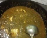 A picture of step 3 of Spinach (palak Paneer).