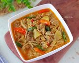Foto langkah ke 5 dari resep Sayur Jantung Pisang Tetelan Sapi.
