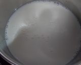 A picture of step 3 of Walnut phirni in chocolate square.