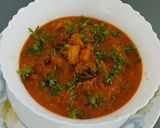 A picture of step 6 of Prawns with coconut and kokum masala curry.