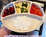 รูปขั้นตอนการทำที่ 1 ของ แกงจืดกุ้งไข่ฟูเต้าหู้สาหร่าย สำหรับเด็ก blw