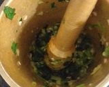A picture of step 3 of Khandeshi wangyache bharit.