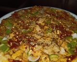 A picture of step 6 of Pizza without yeast without cheese without oven.