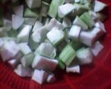Hình bước làm 1 của món Mướp xào thịt bò