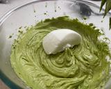 A picture of step 6 of Matcha and Red Bean Cupcakes with Matcha Buttercream Frosting.