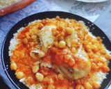 A picture of step 1 of Couscous with Chickpeas and Raisins.