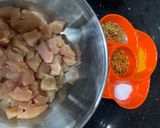 A picture of step 2 of Tawa chicken.
