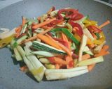 Foto del paso 1 de la receta: Wok de verduras con fideos de arroz