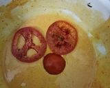 A picture of step 3 of Tomato ke pakode.