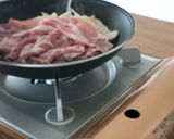 A picture of step 6 of Ginger pork (shogayaki) with secret ingredient.