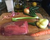 Foto del paso 1 de la receta: Peceto mechado con salsa
