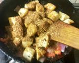 A picture of step 3 of Kadai paneer.