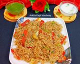 A picture of step 1 of Vegetable Dum Biryani.