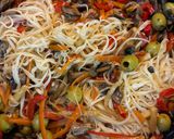 Pas rețetă Noodles cu legume și pui 🍜🥕🫒 4 fotografie