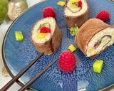 Une image de l'étape 6 de Makis crêpe sucrés.