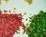 A picture of step 1 of Veg Manchurian fried Rice.