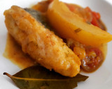 Foto del paso 7 de la receta: Merluza con patatas a la cúrcuma y comino