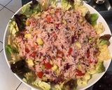 Une image de l'étape 18 de Salade de riz aux légumes,olives et pancetta grillée.