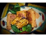 A picture of step 12 of Mexican: Cheesy-Chicken Chimichangas with Homemade Wheat Flour T.