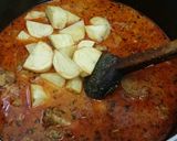A picture of step 4 of Hyderabadi Mutton Tahari/Hyderabadi Mutton Pulao.