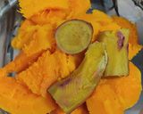 Foto del paso 2 de la receta: Pastel de calabacín y boniato relleno de lentejas