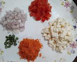 A picture of step 1 of Paneer Sandwich.