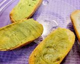 A picture of step 1 of Toasts with Cottage Cheese, Cherry Tomatoes, Guacamole, and More.