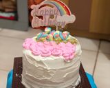 Foto langkah ke 11 dari resep Rainbow Cake | Birthday Cake | kue ulang tahun 8 telor.