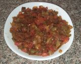 Une image de l'étape 2 de Soufflé Farcie aux Poivrons Verts / Tomates et Fromage.