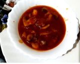 A picture of step 3 of Red chilli mushroom gravy.