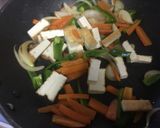 A picture of step 4 of Japanese Beef Fry with Tofu and Vegetable.