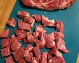 A picture of step 1 of Pork tenderloin with cactus.
