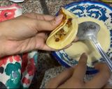 A picture of step 4 of Atayef/ KatayefArabic sweet pancakes.