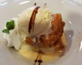 Foto del paso 9 de la receta Torrija con helado, nata y natillas