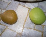 Foto langkah ke 3 dari resep Roti Kasur Kukus Moka Pandan.