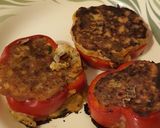 A picture of step 5 of Stuffed pepper rings.