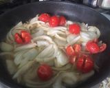 A picture of step 2 of Salmon pasta with tomato sauce 🎏.