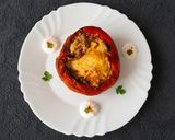 Moussaka ihlette töltött kaliforniai paprika keto, GM recept fázis 4 fotója