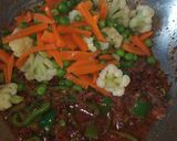 A picture of step 3 of Veg mughlai pulao.