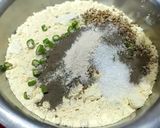 A picture of step 1 of Methi Na Gotaમેથી ના ગોટા मेथी ना गोटा.