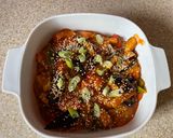A picture of step 2 of Sweet and sour aubergine.