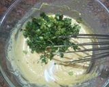 A picture of step 2 of Besan masala toast.