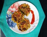 A picture of step 6 of Corn 🌽Vegetable 🥦🥕. Pancakes.
