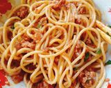 Hình bước làm 5 của món Mì Ý- Spaghetti bay lơ lửng 🍝