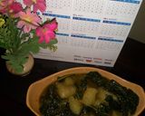 A picture of step 8 of Kashmiri Kadam Saag.