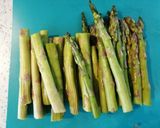 A picture of step 1 of Sauteed Asparagus with Jamon.