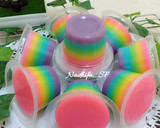 Foto langkah ke 6 dari resep Puding Rainbow Ekonomis.