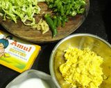 A picture of step 1 of Sweet corn soup (without onion garlic).